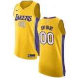 Los Angeles Lakers Customized NBA Yellow Nike Jersey