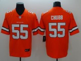 Denver Broncos 55 Bradley Chubb Orange Vapor Untouchable NFL Rush Limited Jersey