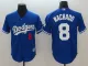 Men's Los Angeles Dodgers #8 Manny Machado Blue Game Jersey