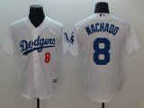 Men's Los Angeles Dodgers #8 Manny Machado White Game Jersey