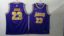 Los Angeles Lakers #23 LeBron James Fanatics Branded Purple 2018/19 Fast Break Jersey