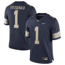 NCAA Pitt Panthers #1 Larry Fitzgerald Nike Alumni Football Navy Jersey