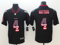 Nike 2018 Houston Texans #4 Watson USA Flag Fashion Black Color Rush Limited Jersey