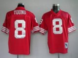 Red Steve Young Throwback NFL San Francisco 49ers #8 Jersey