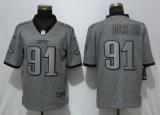 New Nike Philadelphia Eagles 91 Cox Gray 2017 Vapor Untouchable Men's Stitched Gridiron Gray Limited