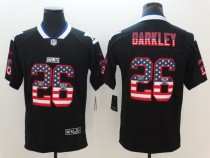 Nike 2018 New York Giants #26 Barkley USA Flag Fashion Black Color Rush Limited Jersey