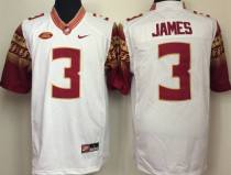 Nike Florida State Seminoles #3 James Stitched White Jersey