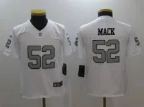 Kids NFL Oakland Raiders #52 Mack Color Rush White Jersey