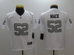 Kids NFL Oakland Raiders #52 Mack Color Rush White Jersey