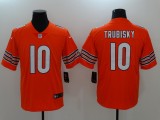 Nike Chicago Bears 10 Trubisky Orange Vapor Untouchable Limited Jersey