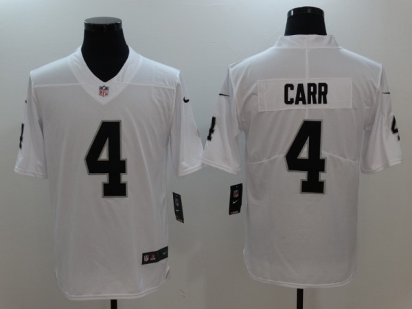 Mens NFL Oakland Raiders #4 Carr White Vapor Limited Jersey