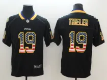 Nike 2018 Minnesota Vikings #19 Thielen USA Flag Fashion Black Color Rush Limited Jersey