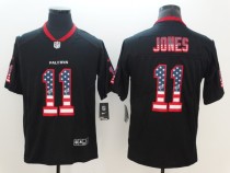 Nike 2018 Atlanta Falcons #11 Julio Jones USA Flag Fashion Black Color Rush Limited Jersey