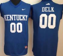 Kentucky Wildcats #00 Tony Delk Navy College Basketball Jersey