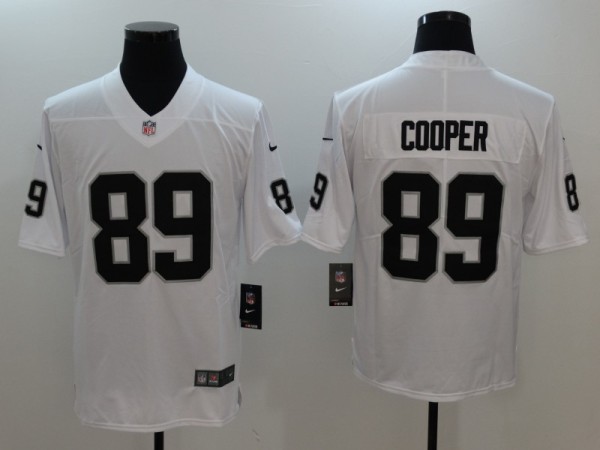 Mens NFL Oakland Raiders #89 Cooper White Vapor Limited Jersey