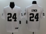 Mens NFL Oakland Raiders #24 Lynch White Vapor Limited Jersey