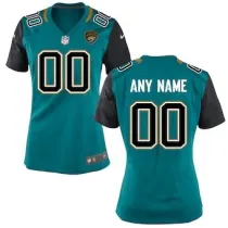 Women Customized Nike Jacksonville Jaguars Teal Team Color Jersey