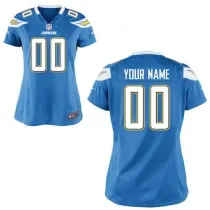 Women Customized San Diego Chargers in Baby Blue Nike Jersey