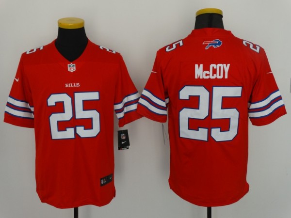 NFL Bufflo Bills #25 McCoy Red  Vapor Untouchable Black Limited Jersey