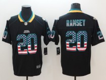 Nike 2018 Jacksonville Jaguars #20 Ramsey USA Flag Fashion Black Color Rush Limited Jersey