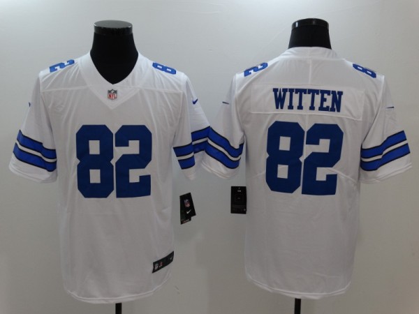 Mens NFL Dallas Cowboys #82 Witten White Vapor Limited Jersey