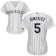 Womens Colorado Rockies #5 Carlos Gonzalez White Majestic Cool Base Baseball Jersey