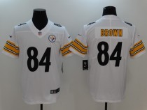 Mens NFL Pittsburgh Steelers #84 Brown White Vapor Limited Jersey