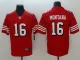 Men's San Francisco 49ers Joe Montana Nike Red Color Rush Vapor Untouchable Limited Player Jersey