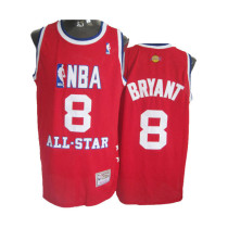 Mitchell and Ness Men's #8 Kobe Bryant Swingman Red 2003 All Star Throwback