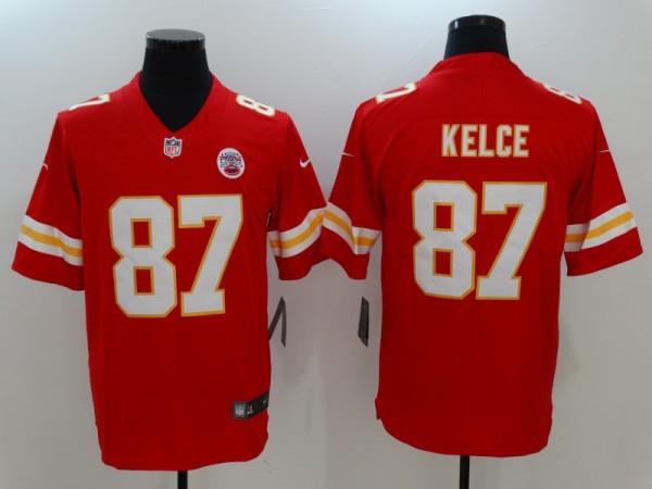 NFL Kansas City Chiefs #87 Kelce Red Vapor Untouchable Limited Jersey