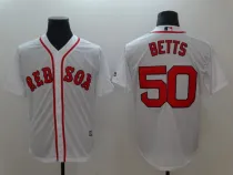 MLB Boston Red Sox #50 Mookie Betts White Game Jersey