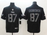 Nike 2018 New England Patriots 87 Gronkowski Fashion Impact Black Color Rush Limited Jersey