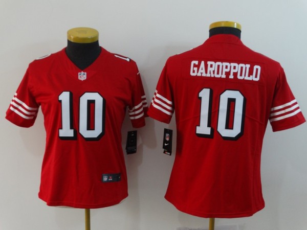 Women San Francisco 49ers Jimmy Garoppolo Nike Red Color Rush Vapor Untouchable Limited Player Jersey