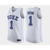 Duke Blue Devils #1 Kyrie Irving White Road College Basketball Jersey