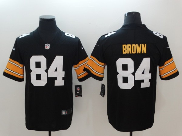 2018 Pittsburgh Steelers #84 Brown Vapor Untouchable Player Limited Black Jersey