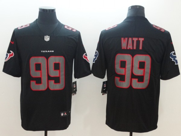 NFL 2018 Houston Texans #99 Watt Fashion Impact Black Color Rush Limited Jersey