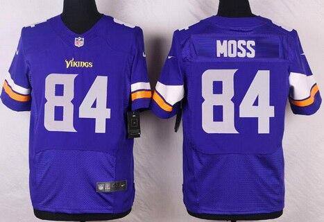 Nike Minnesota Vikings #84 Randy Moss Purple Team Color Elite Jersey