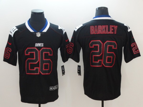 Nike 2018 New York Giants #26 Barkley Lights Out Black Color Rush Limited Jersey