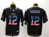 NFL Green Bay Packers #12 Rodgers USA Flag Jersey