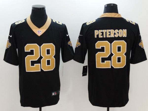 Nike New Orleans Saints #28 Peterson NFL Vapor Untouchable Black Limited Jerseys