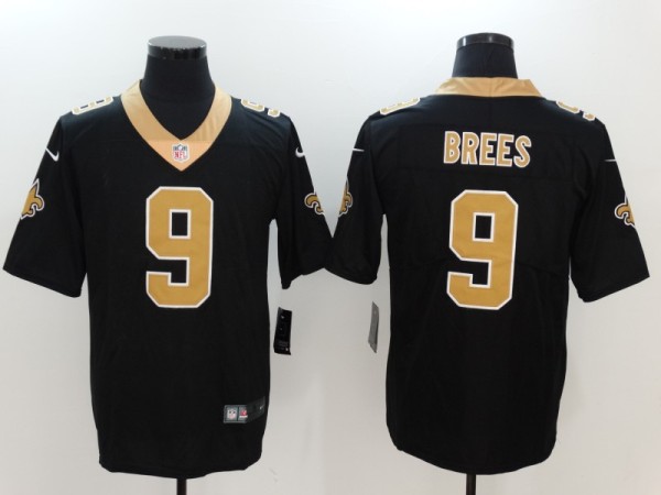 NFL New Orleans Saints #9 Brees Black Vapor Limited Jersey