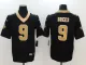 NFL New Orleans Saints #9 Brees Black Vapor Limited Jersey