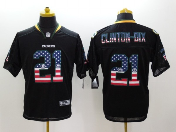 NFL Green Bay Packers #21 Clinton-Dix USA Flag Jersey