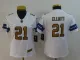 Women Dallas Cowboys #21 Elliott White Gold Number Vapor Untouchable Black Limited Jersey