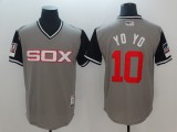 Men's Chicago White Sox Jordan #10 Yo Yo Mejestic Grey 2018 Players' Weekend Flex Base Jersey