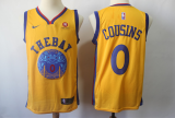 Nike NBA Golden State Warriors #0 Cousins Yellow New Jersey