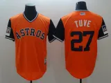 Men's  Houston Astros #27 Tuve Mejestic Orange 2018 Players' Weekend Flex Base Jersey