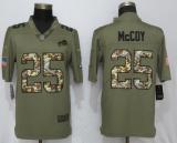 Nike 2018 Buffalo Bills 25 McCoy Olive/Camo Salute to Service Color Rush Limited Jersey