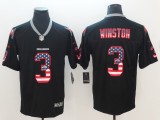 Nike 2018 Nike Tampa Bay Buccaneers #3 Winston USA Flag Fashion Black Color Rush Limited Jersey