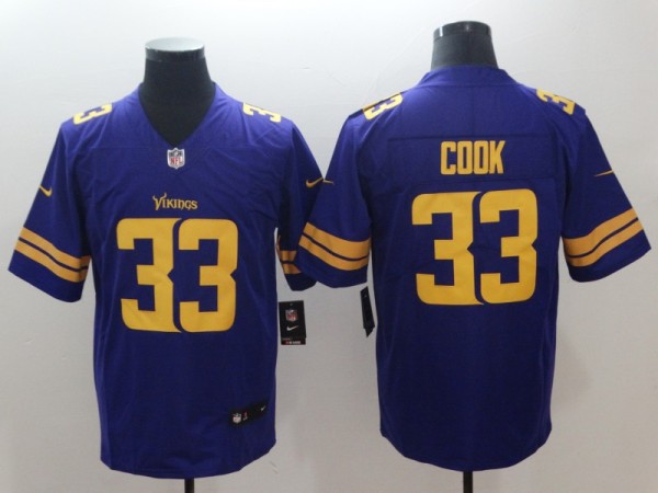 NFL Minnesota Vikings #33 Cook Color Rush Limited Purple Jersey